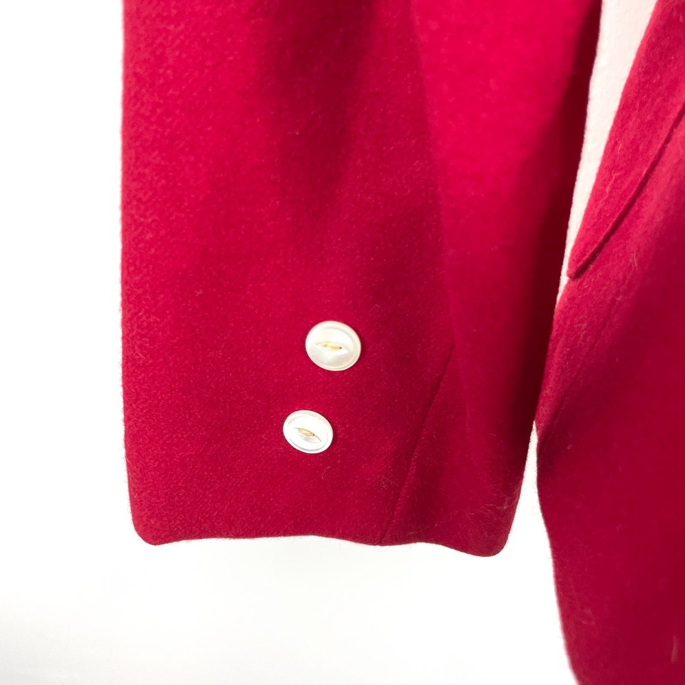 Sylvia Putziger Vintage Preppy Collegiate Blazer In Red Size Medium - Picture 12 of 15